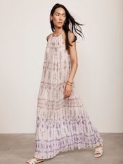 Mint Velvet Purple Ombre Tie Dye Maxi Dress - Image 2 of 2