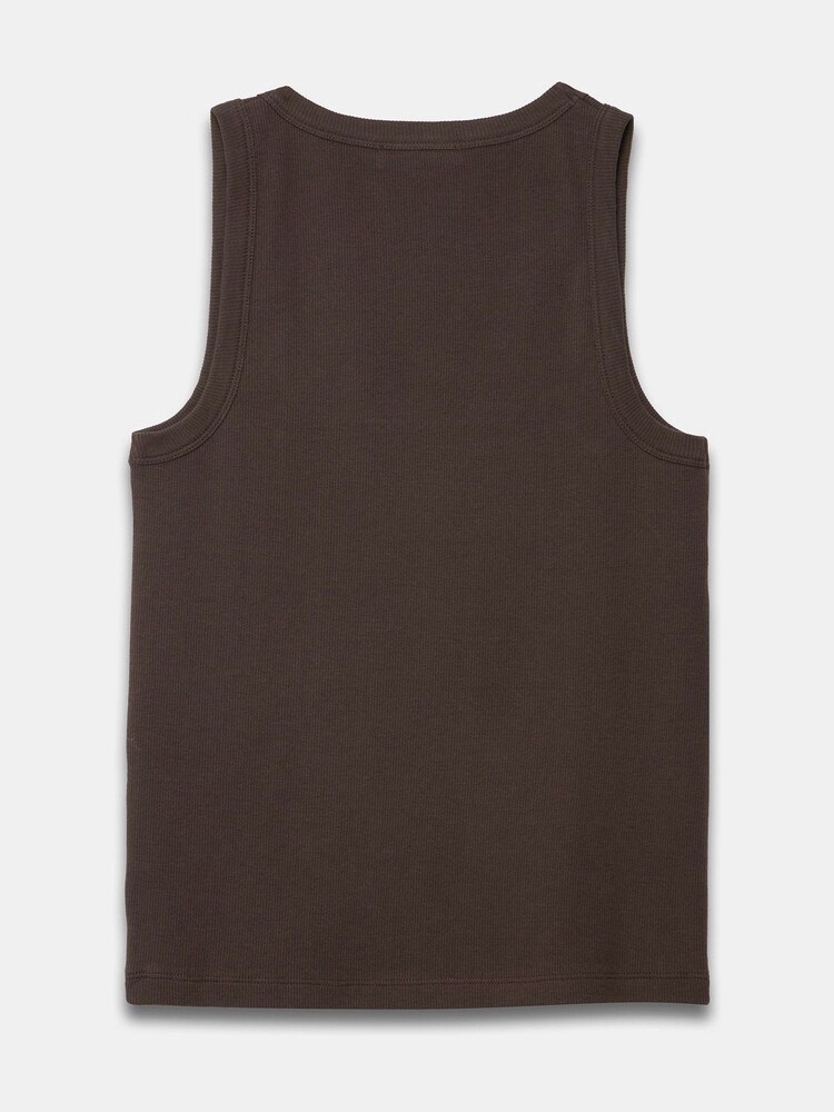 Mint Velvet Brown Cotten Blend Scoop Neck Vest - Image 4 of 4 Mint Velvet Brown Cotten Blend Scoop Neck Vest - Image 4 of 4