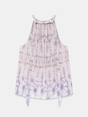 Mint Velvet Lilac Purple Ombre Tie Dye Top - Image 3 of 4
