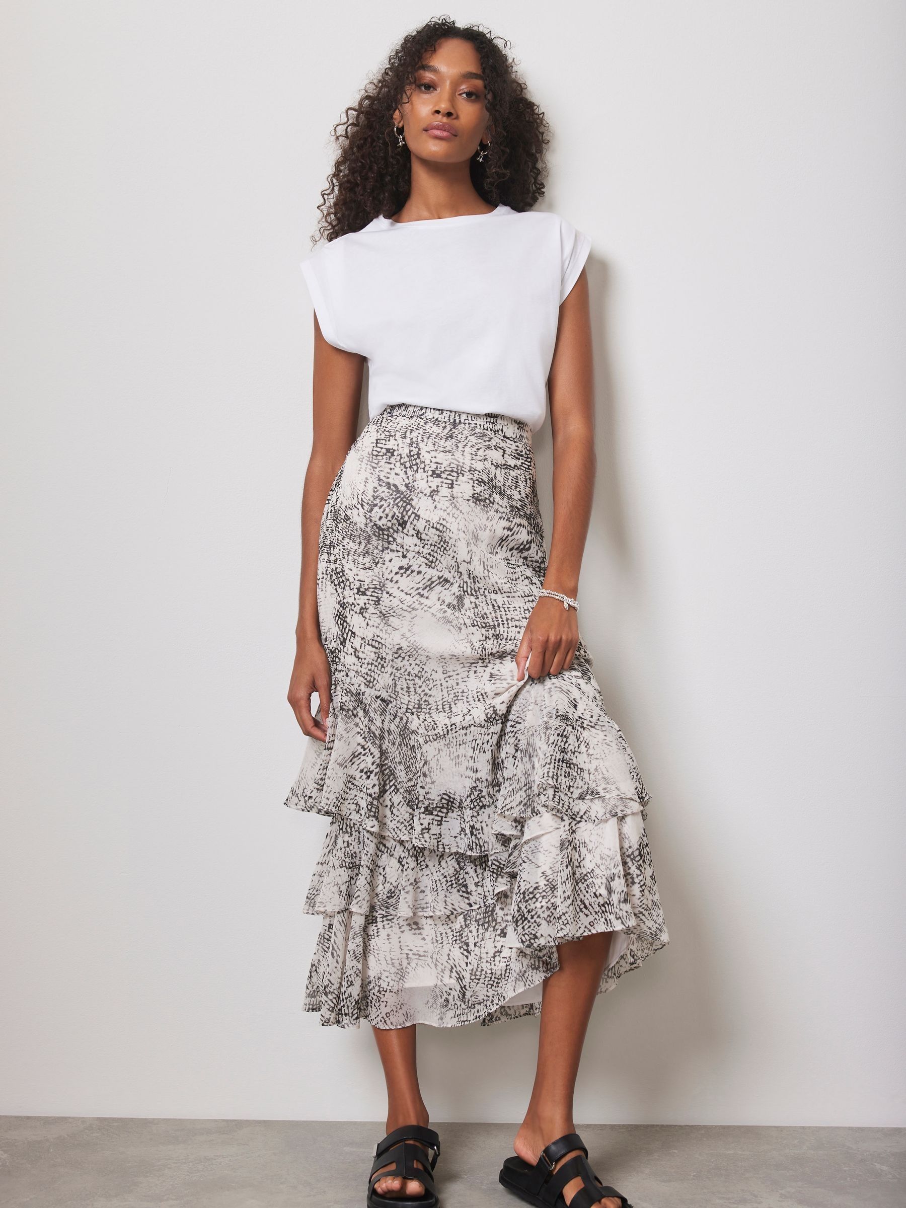 Snake print skirt midi new arrivals