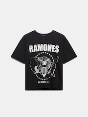 Mint Velvet Black Ramones Graphic T-Shirt - Image 3 of 4