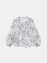 Mint Velvet Cream Snake Effect Print Blouse - Image 4 of 4