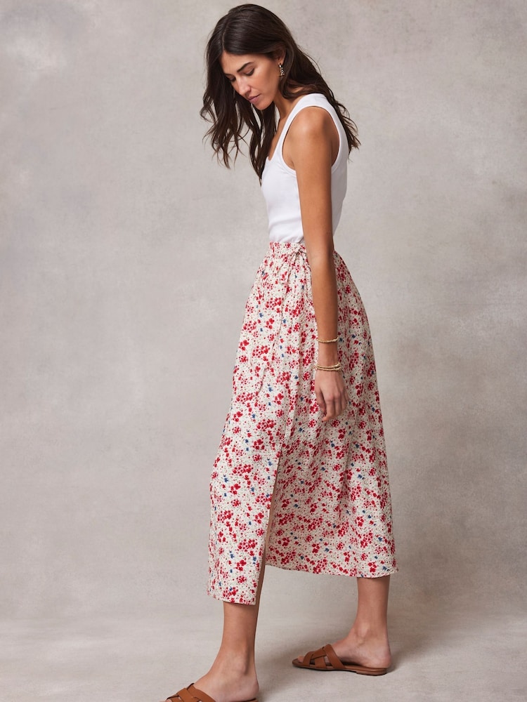 Buy Mint Velvet Red Floral Print Maxi Skirt from the Next UK