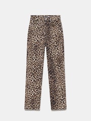 Mint Velvet Brown Leopard Print Slim Jeans - Image 3 of 4