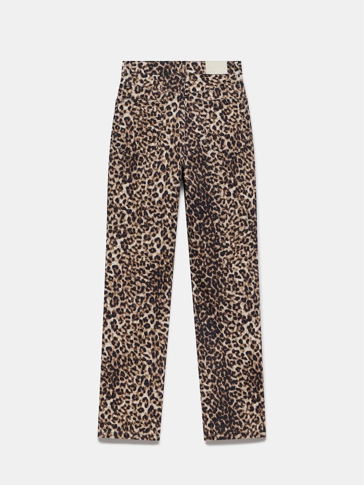 Mint Velvet Brown Leopard Print Slim Jeans - Image 4 of 4