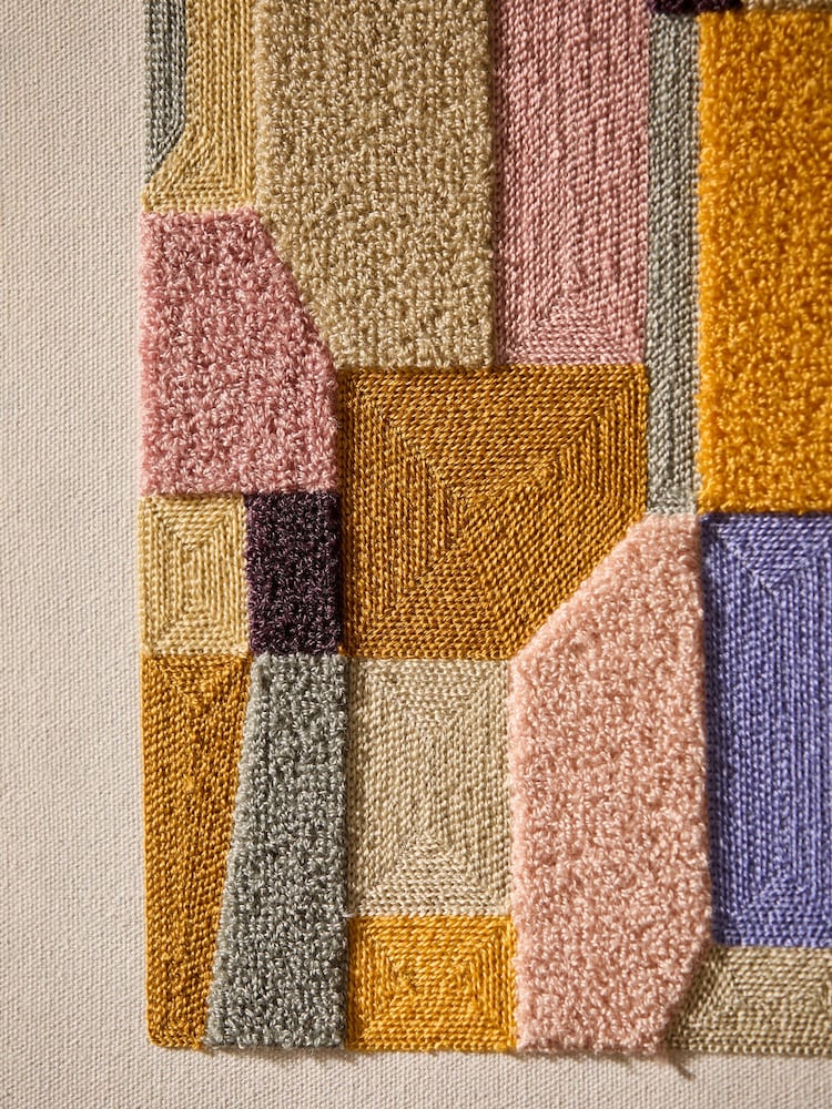 MADE.COM Multi Tonal Alonzo Embroidered Wall Art - Image 2 of 4