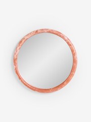 MADE.COM Coral Red Nina Resin Mirror - Image 4 of 4