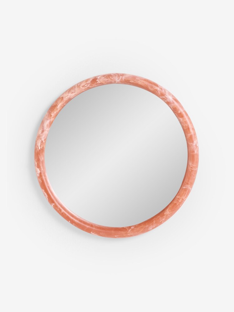 MADE.COM Coral Red Nina Resin Mirror - Image 4 of 4