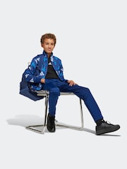adidas Blue All Over Print Tracksuit - Image 1 of 7