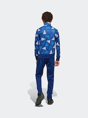 adidas Blue All Over Print Tracksuit - Image 2 of 7
