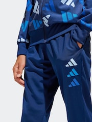 adidas Blue All Over Print Tracksuit - Image 4 of 7