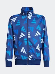 adidas Blue All Over Print Tracksuit - Image 6 of 7