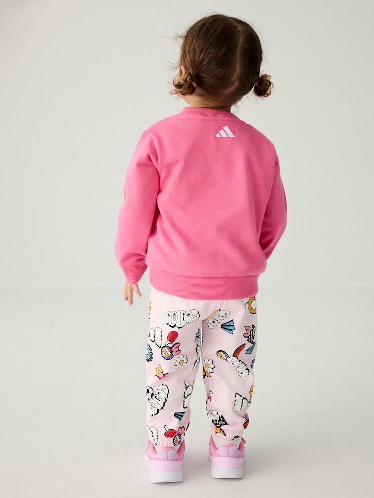 adidas Essentials Bébé Fun All-Over Imprimé Survêtement - Image 3 of 13
