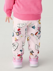 adidas Pink Essentials Infant Fun All-Over Print Tracksuit - Image 5 of 13