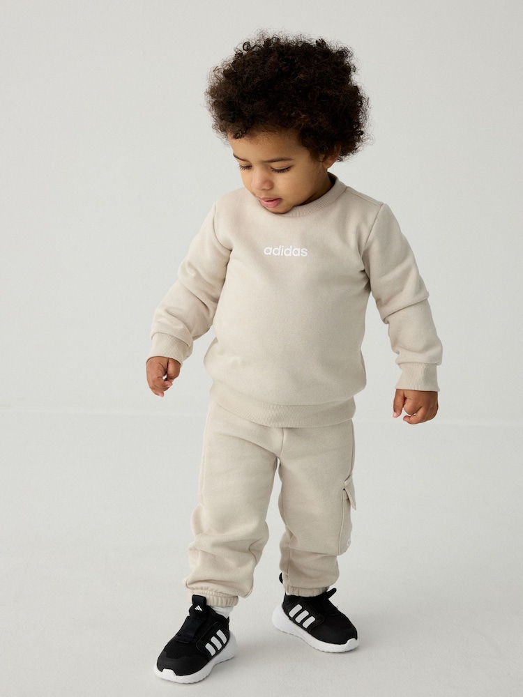 لون طبيعي - بدلة رياضية من Adidas Essentials - صورة 1 من 10