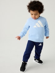 adidas Blue Infant Essentials Sweatshirt and Joggers Set - Image 1 of 12