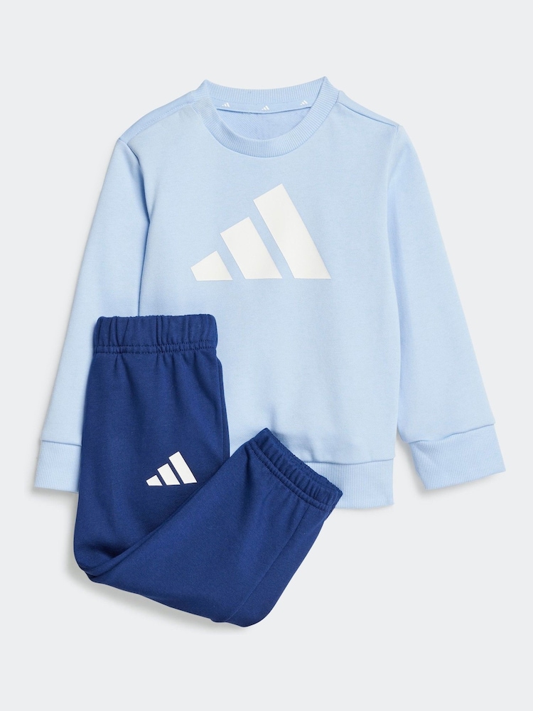 adidas Blue Infant Essentials Sweatshirt and Joggers Set - Image 6 of 12