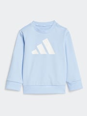 adidas Blue Infant Essentials Sweatshirt and Joggers Set - Image 7 of 12