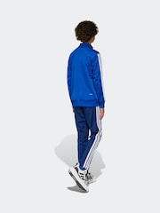 adidas Blue Seasonal Essentials Tiberio 3-Stripes Tricot Kids Tracksuit - Image 2 of 6