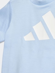 adidas Blue Essentials 100% Cotton Shorts and T-Shirt Set - Image 5 of 7