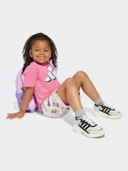 adidas Pink Essentials 100% Cotton Tracksuit - Image 3 of 8