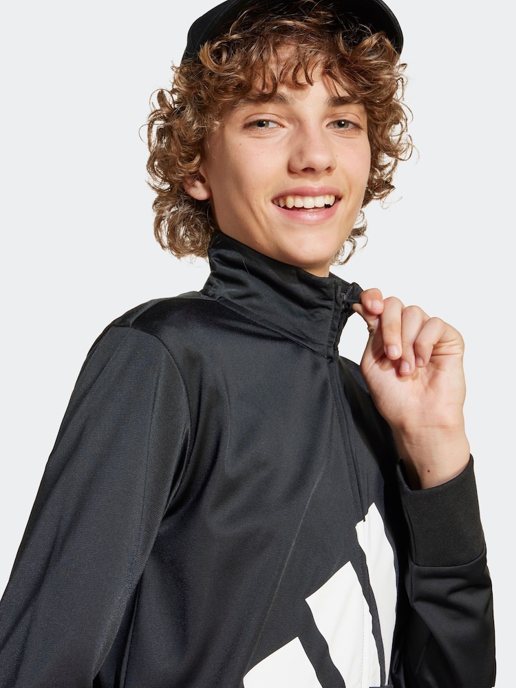 adidas Black Large Logo Tracksuit - Image 6 of 9
