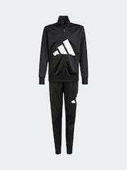 أسود - بدلة رياضية مزيَّنة بشعار كبير من adidas - صورة 7 من 9