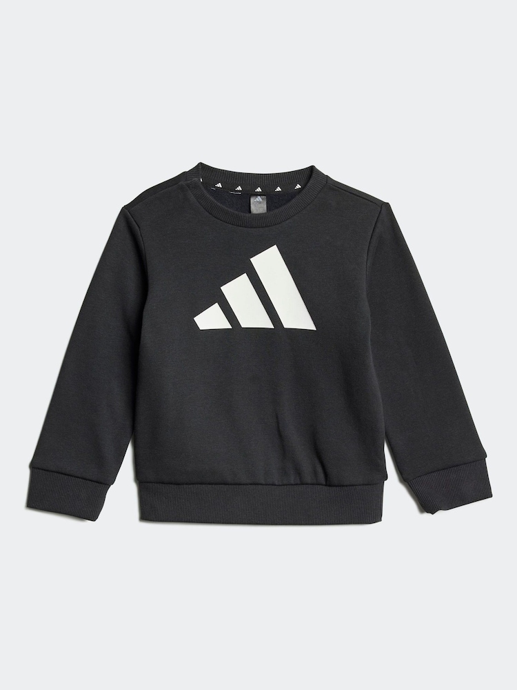 adidas Black Essentials Infant Kids Sweatshirt & Joggers Set - Image 2 of 7 adidas Black Essentials Infant Kids Sweatshirt & Joggers Set - Image 2 of 7