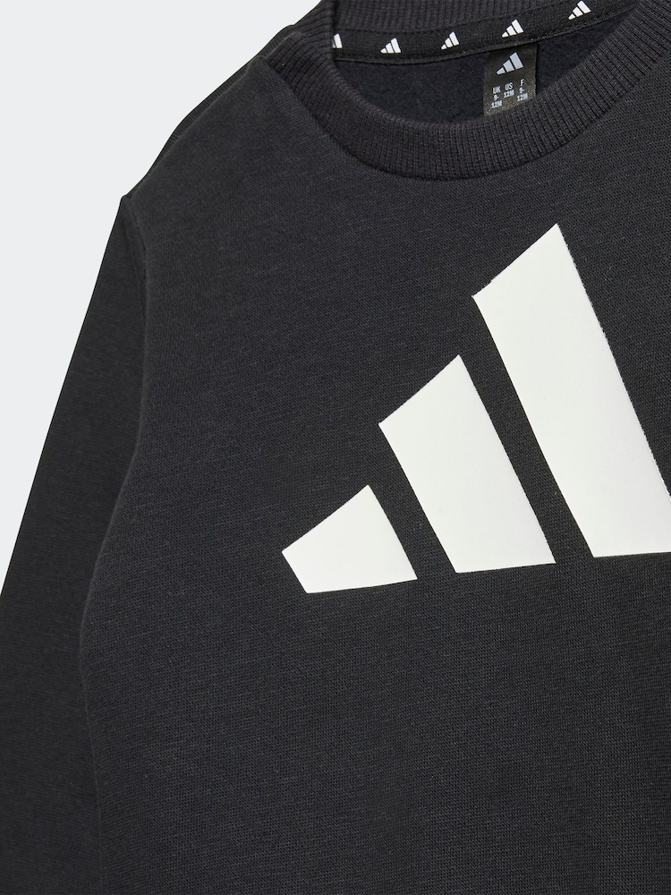 adidas Black Essentials Infant Tracksuit - Image 5 of 7