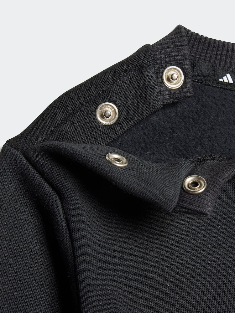 adidas Black Essentials Infant Tracksuit - Image 6 of 7