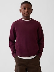 Burgundy - Gap Relaxed Jumper (4-13år) - Bild 1 av 5