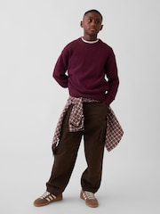 Burgundy - Gap Relaxed Jumper (4-13år) - Bild 3 av 5
