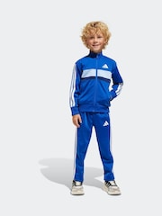 أزرق - adidas Essentials Tiberio 3-Stripes Kids Tracksuit - صورة 1 من 9