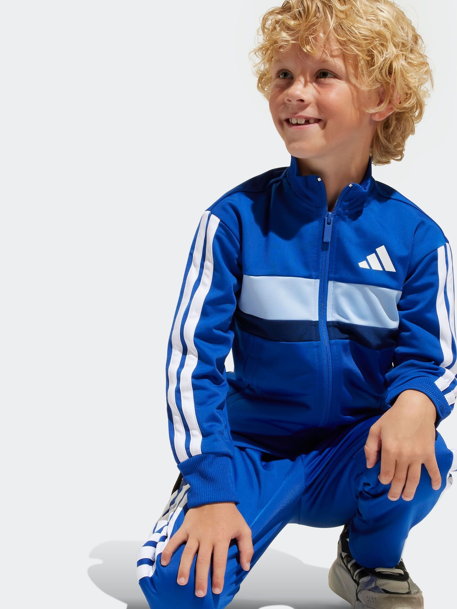 Buy adidas Blue Essentials Tiberio 3-Stripes Kids Tracksuit