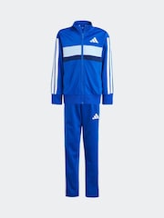 أزرق - adidas Essentials Tiberio 3-Stripes Kids Tracksuit - صورة 7 من 9