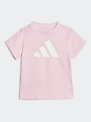 adidas Pink Essentials 100% Cotton Shorts and T-Shirt Set - Image 2 of 7