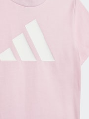 adidas Pink Essentials 100% Cotton Shorts and T-Shirt Set - Image 5 of 7