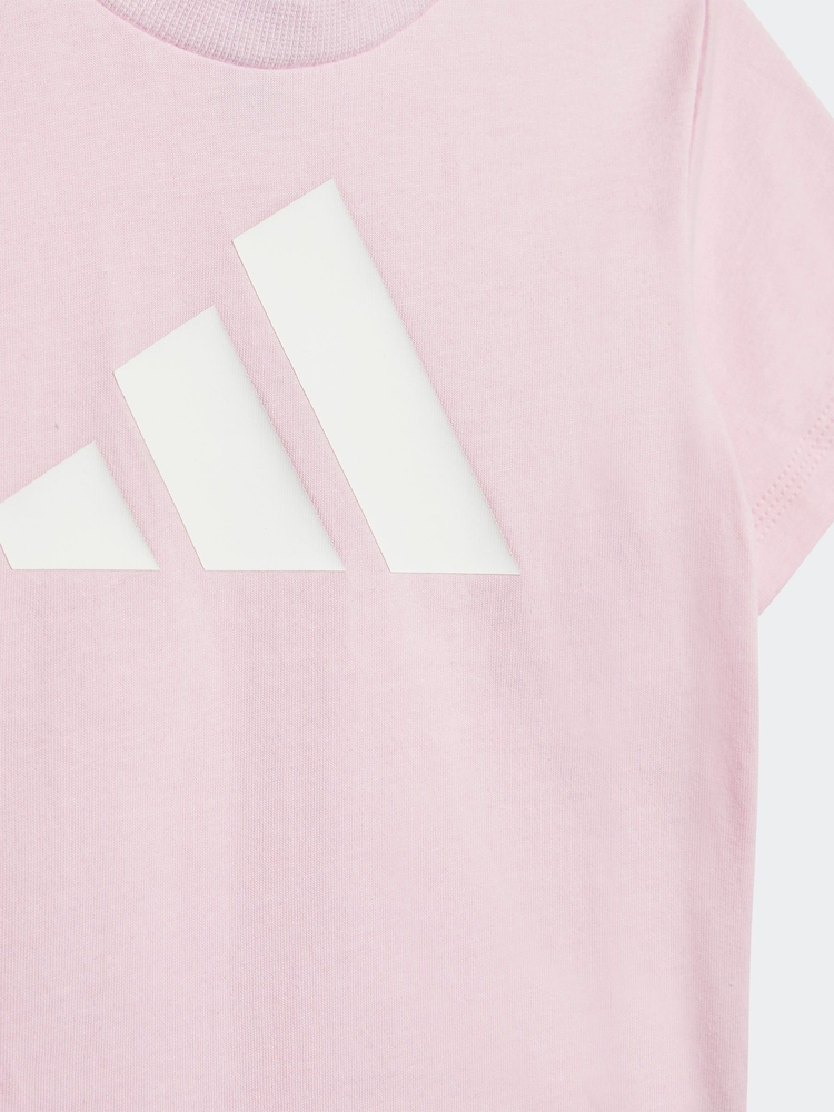 adidas Pink Essentials T-Shirt and Shorts Set Infant Kids - Image 5 of 7