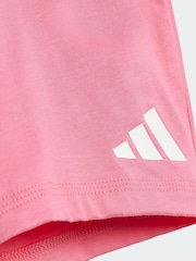 adidas Pink Essentials 100% Cotton Shorts and T-Shirt Set - Image 7 of 7