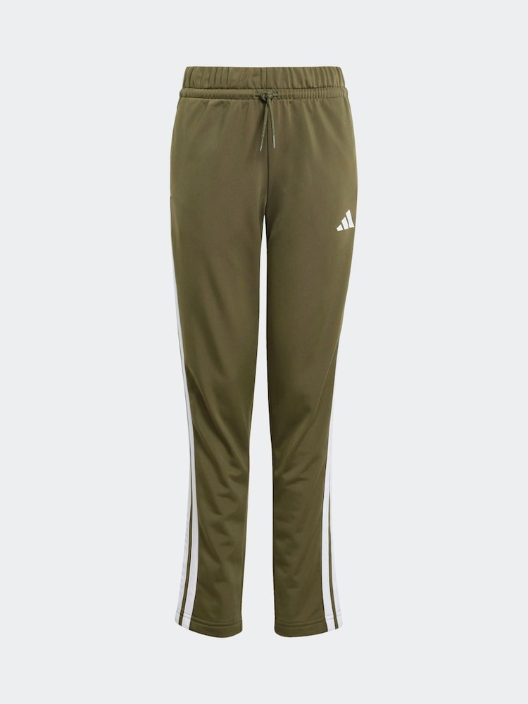 أخضر - adidas Seasonal Essentials Tiberio 3-Stripes Tricot Kids Tracksuit - صورة 9 من 9