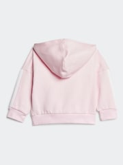 adidas Pink Infant Essentials 3 Stripes Tracksuit - Image 3 of 7