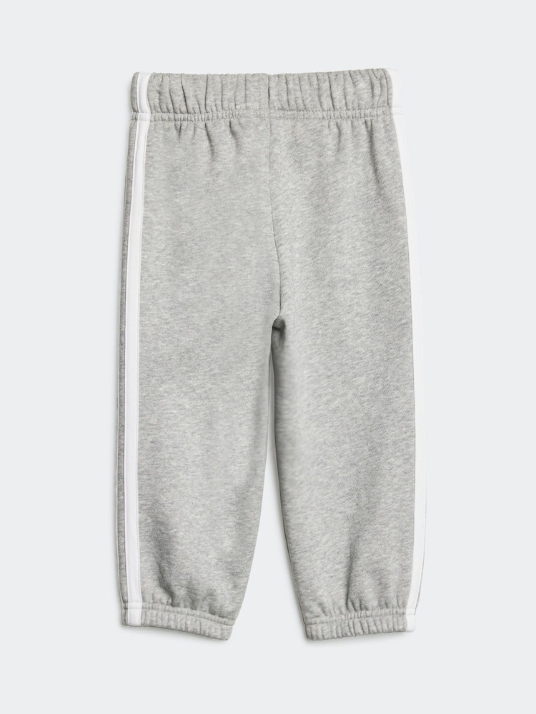 adidas Pink Infant Essentials 3 Stripes Tracksuit - Image 4 of 7