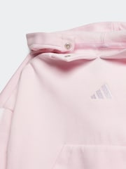 adidas Pink Infant Essentials 3 Stripes Tracksuit - Image 5 of 7