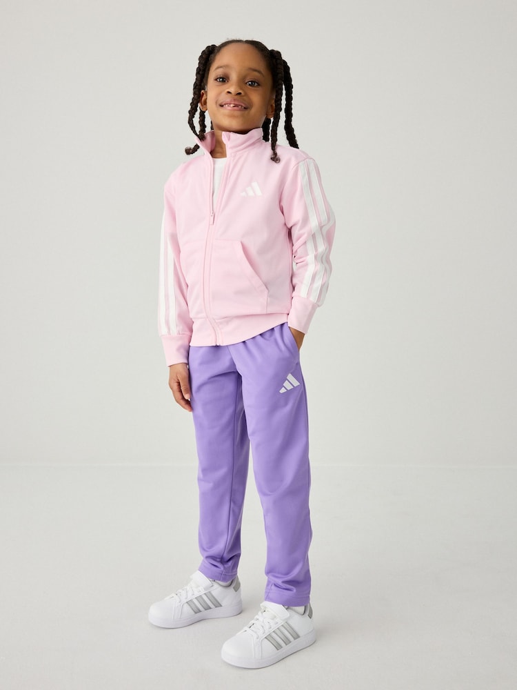 adidas Pink Essentials Climacool Kids Tracksuit - Image 1 of 10