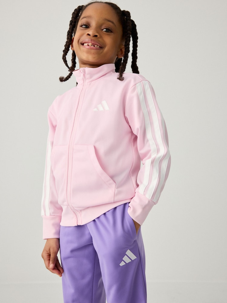 adidas Pink Essentials Climacool Kids Tracksuit - Image 6 of 10