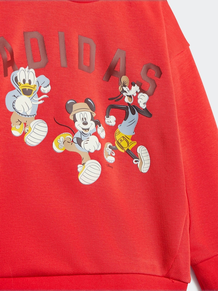 adidas Red Infant Disney Mickey Mouse Tracksuit - Image 6 of 7