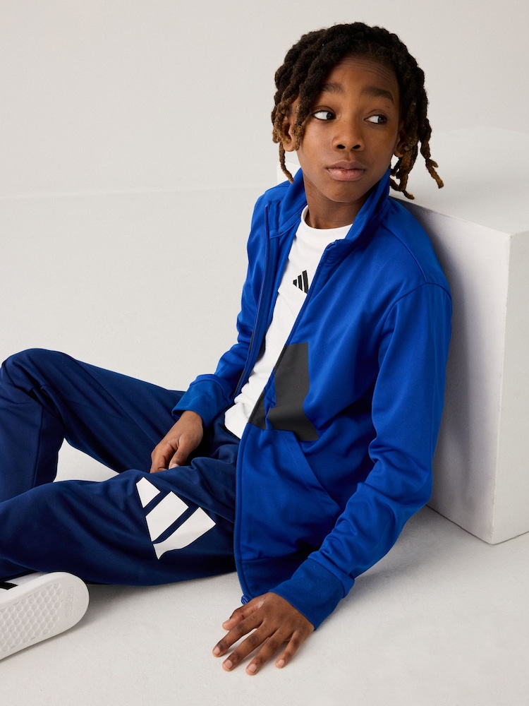 adidas Blue Large Logo Tracksuit - Image 4 of 13