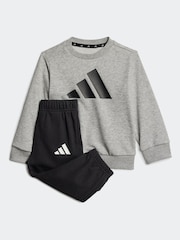 adidas Grey Infant Essentials Sweatshirt and Joggers Set - Image 1 of 7