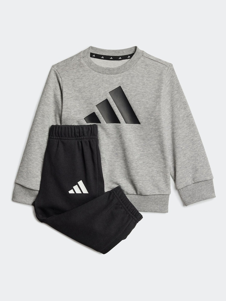 adidas Grey Infant Essentials Sweatshirt and Joggers Set - Image 1 of 7