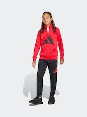 أحمر - بدلة رياضية مزيَّنة بشعار كبير من adidas - صورة 1 من 8